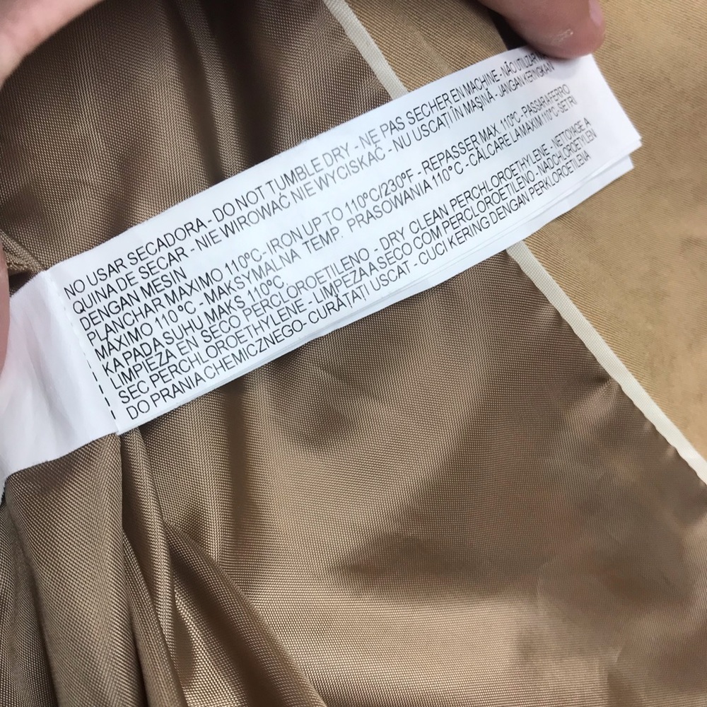 Zara Short khaki Classic Trench Coat - Picture 6 of 6